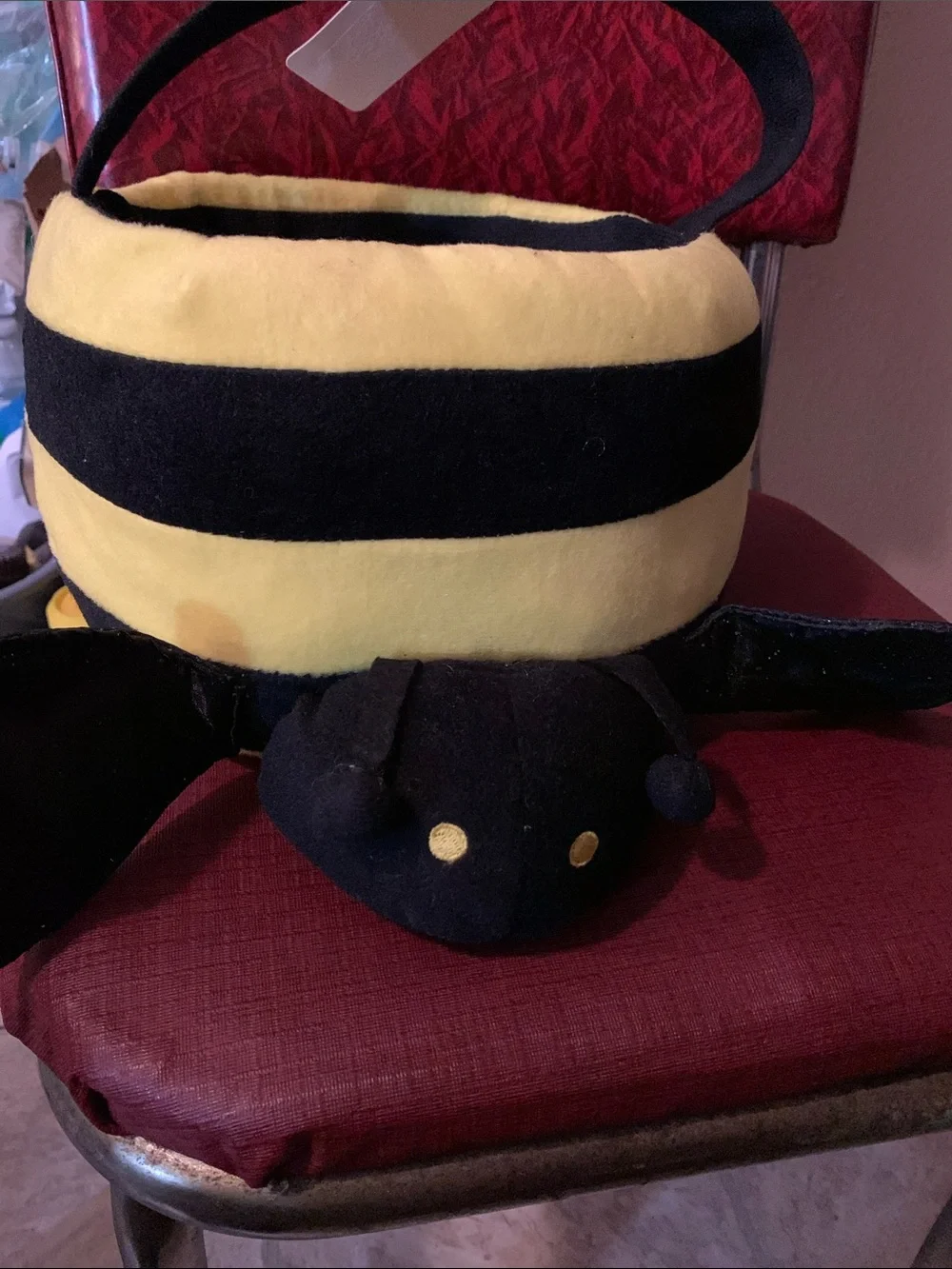 Plush Bee Candy Bag for Kids - Yellow and Black